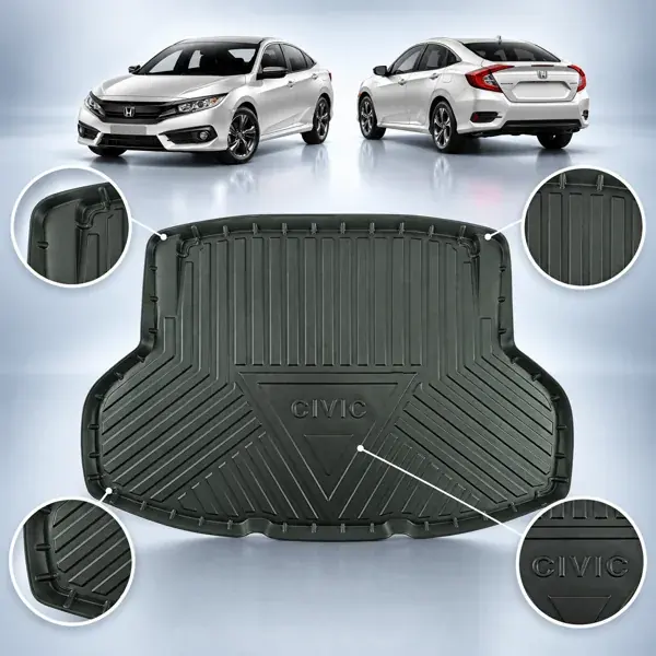 Tapete Bandeja para Porta-Malas Honda Civic 2016 a 2021