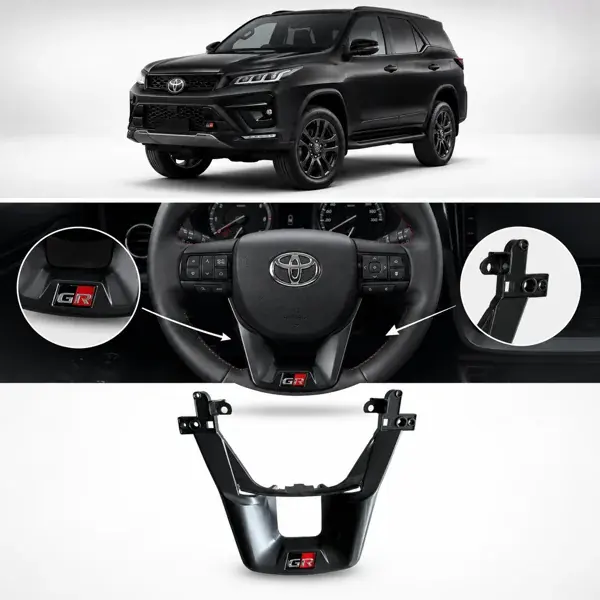 Aplique do Volante Toyota SW4 GR Preto
