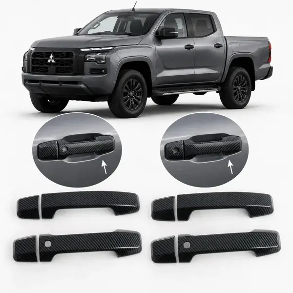 Aplique de Maçaneta Mitsubishi Triton 2024+ Carbono