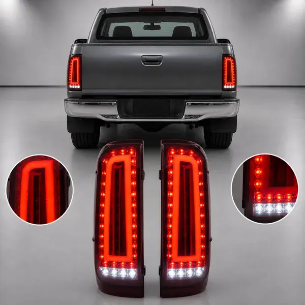 Lanterna Toyota Hilux 2005 a 2015 Full LED Vermelha Emotion