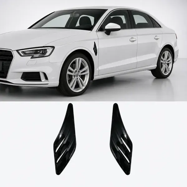 Difusor de Paralama Audi A3 ABT 2017 a 2020 Black Piano