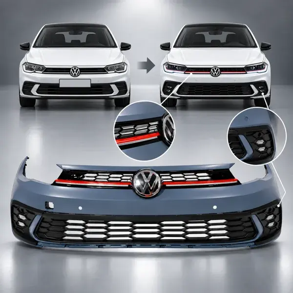 Parachoque Dianteiro Volkswagen Polo 2022 a 2025 Modelo GTS