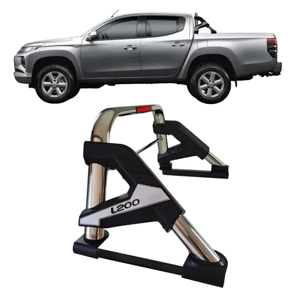 Santo Antônio Mitsubishi Triton 2007 a 2016 Cabine Dupla Cromado com Grade e LED