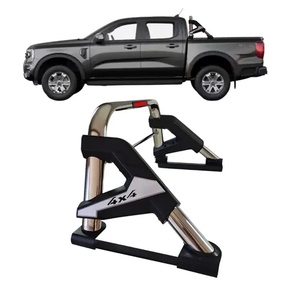 Santo Antônio Ford Ranger 2024+ Cabine Dupla Cromado com Grade e LED