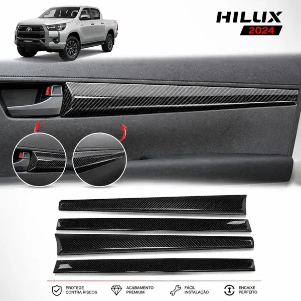 Aplique de Acabamento da Porta Toyota Hilux 2021+