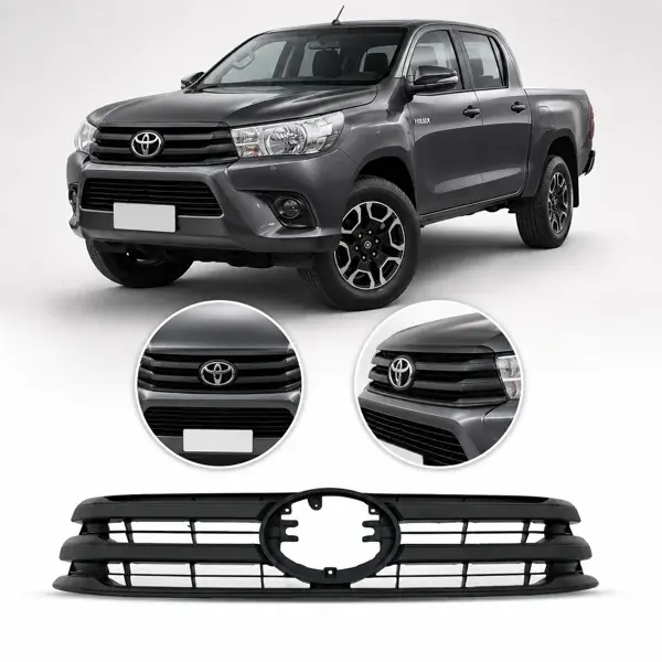 Grade Toyota Hilux 2016 a 2018 Modelo Original Preta