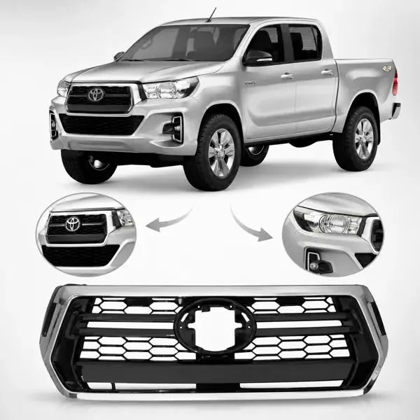 Grade Toyota Hilux 2019 a 2020 Modelo Original Black Piano