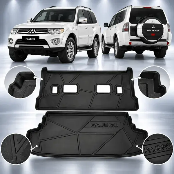 Tapete Bandeja para Porta-Malas Mitsubishi Pajero 7 Lugares 2010 a 2020