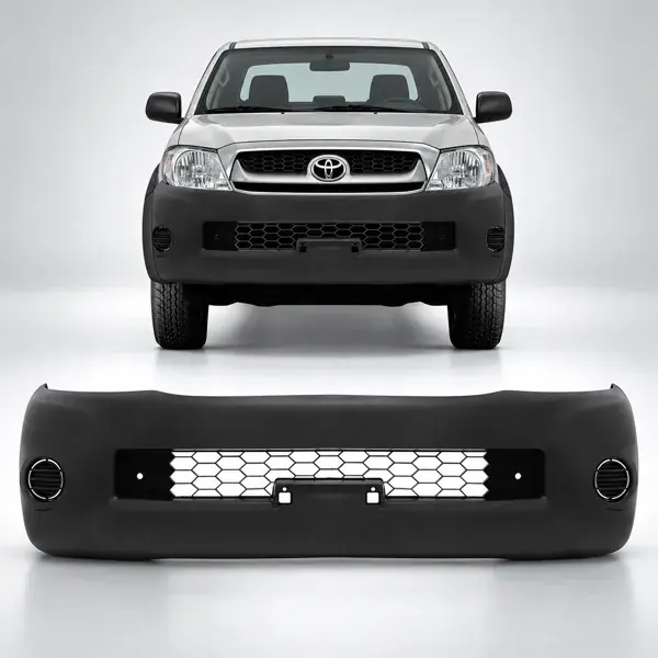 Parachoque Dianteiro Toyota Hilux Cabine Dupla 2009 a 2011 Preto