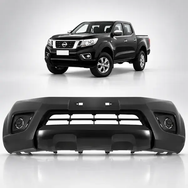 Parachoque Dianteiro Nissan Frontier Cabine Dupla 2017 a 2021 Preto