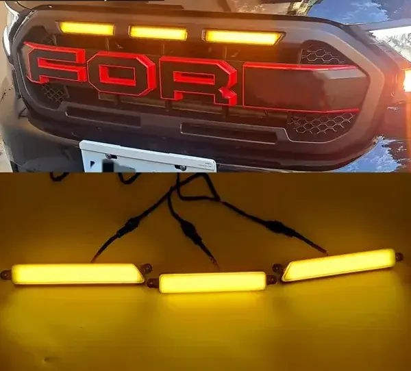 Luzes de LED para Grade Ford Ranger 2015 a 2019 Modelo Raptor