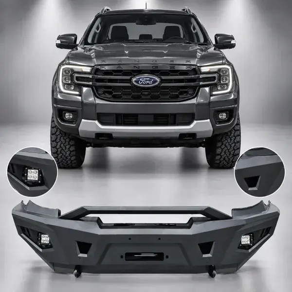 Parachoque Dianteiro Ford Ranger Cabine Dupla 2016 a 2023 Preto
