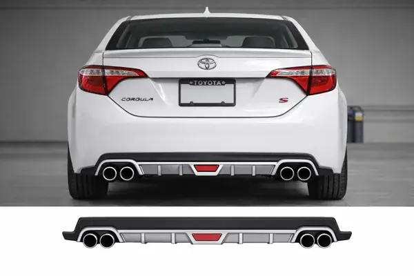 Difusor Traseiro Toyota Corolla 2015 a 2018 Saída Dupla
