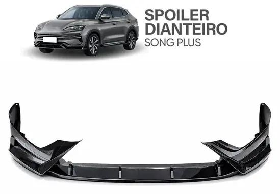 Spoiler Dianteiro BYD Song Plus 2023+ Black Piano
