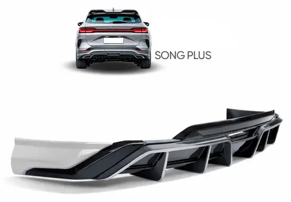 Difusor Traseiro BYD Song Plus 2023+ Black Piano