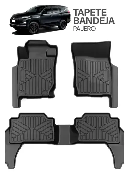 Tapete Bandeja Interno Mitsubishi Pajero 2020+ 5 Lugares 3 Peças
