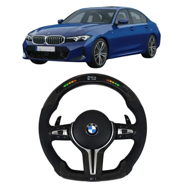 Volante BMW F30 2013 a 2019 Modelo M3 CS com Shift Light Carbono