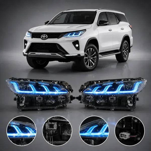 Farol Toyota SW4 Diamond 2021+ Full LED com RGB