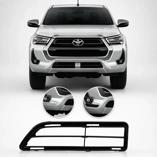 Grade Inferior do Parachoque Toyota Hilux 2021 a 2023 Lado Esquerdo