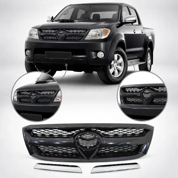 Grade Toyota Hilux 2005 a 2008 Modelo Original Preta