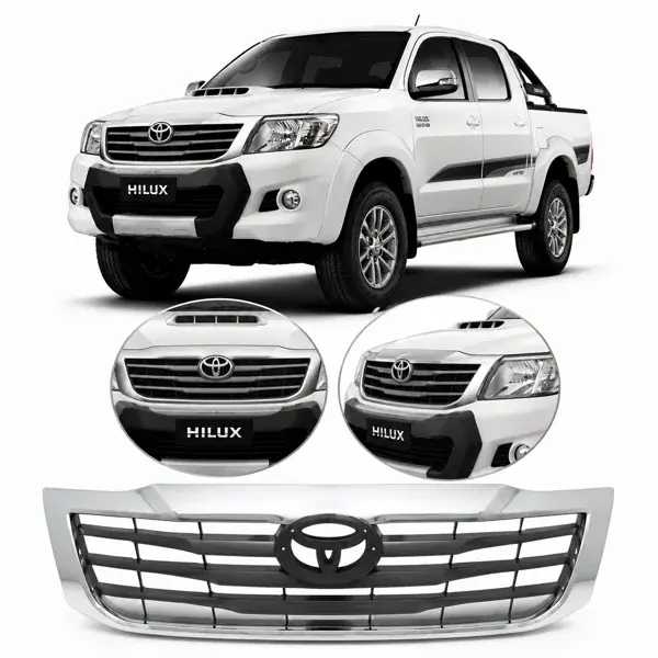 Grade Toyota Hilux 2012 a 2015 Modelo Original Cromada