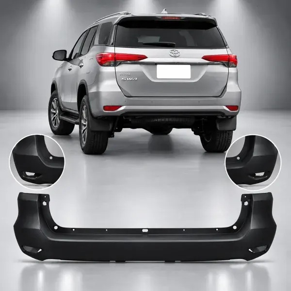 Parachoque Traseiro Toyota SW4 2016 a 2020 Preto