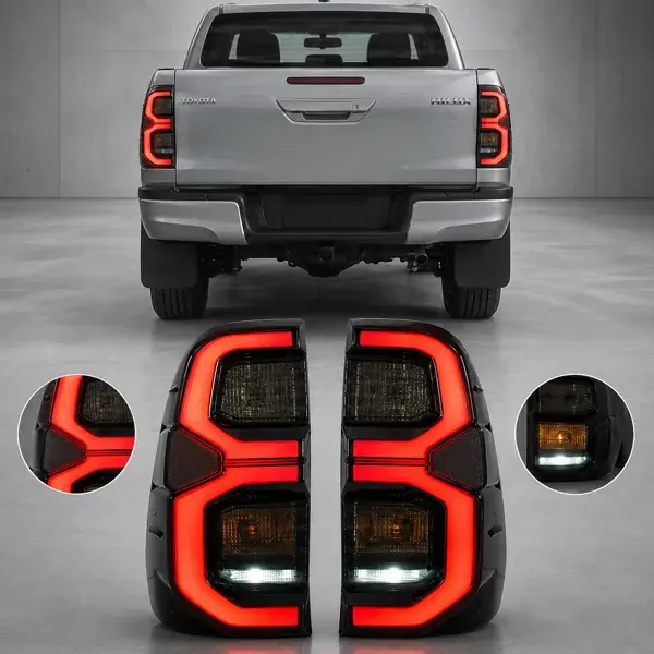 Lanterna Toyota Hilux 2016+ LED Fumê Emotion