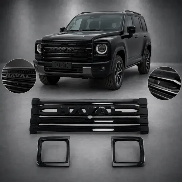 Aplique da Grade e dos Faróis GWM Haval H9 2025+ Black Piano