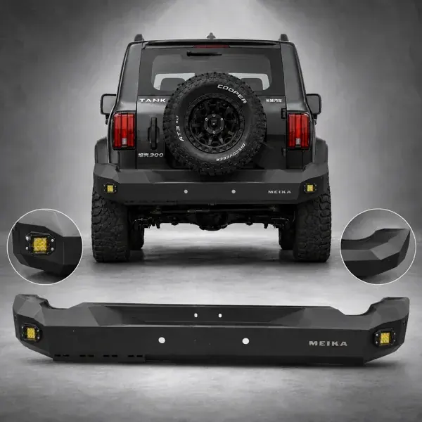 Parachoque Traseiro GWM Tank 300 2025+ Preto com LED