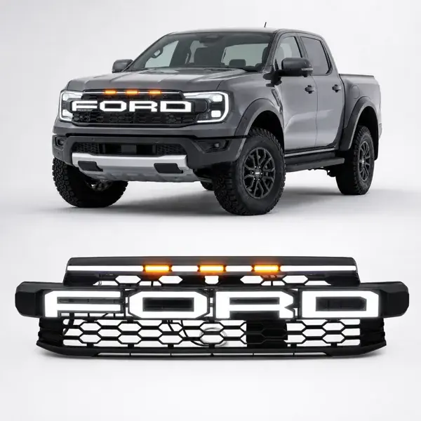 Grade Ford Ranger 2023+ Modelo Raptor com DRL Emotion