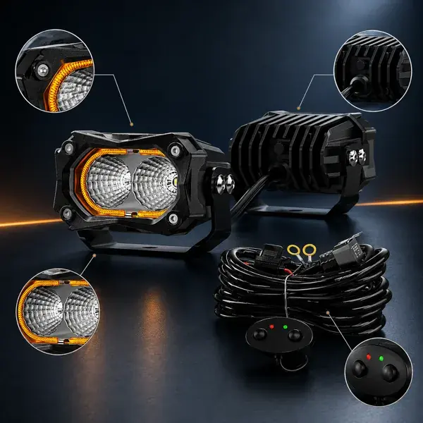 Farol Auxiliar 3" Off-Road 2 LEDs 10-30V DRL