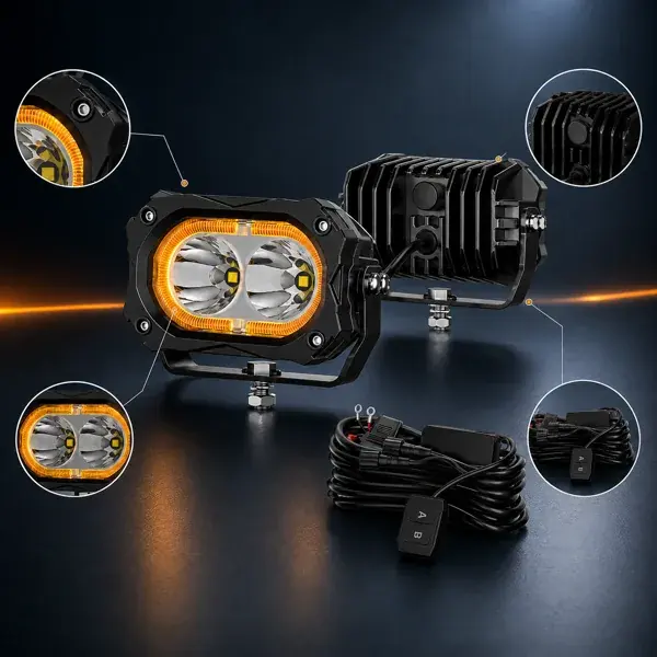 Farol Auxiliar 4" Off-Road 2 LEDs 10-30V DRL