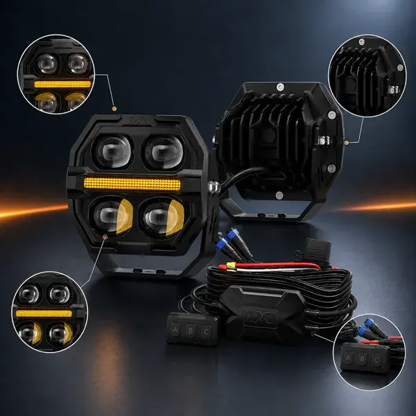Farol Auxiliar 4" Off-Road 4 LEDs 10-30V DRL