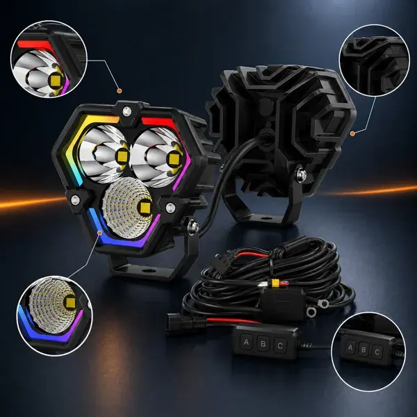 Farol Auxiliar 4" Off-Road Projetor 10-30V DRL
