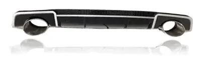 Difusor Traseiro Audi A3 Sedan 8V 2013 a 2016 Modelo RS3 com Ponteiras