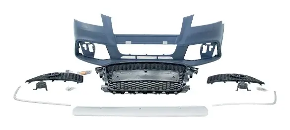 Parachoque Dianteiro Audi A3 Hatch 8P 2009 a 2012 Modelo RS3 sem Emblema com Furo para Milha