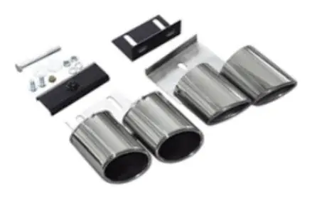 Ponteira de Escape Audi A3 8V 2013 a 2020 Modelo S3 Prata