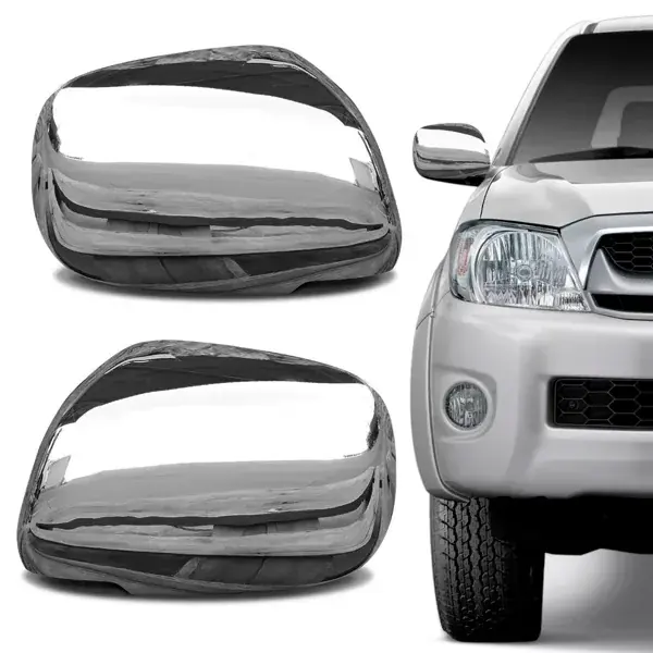 Aplique de Retrovisor Toyota Hilux/SW4 2005 a 2015 Cromado Lado Esquerdo