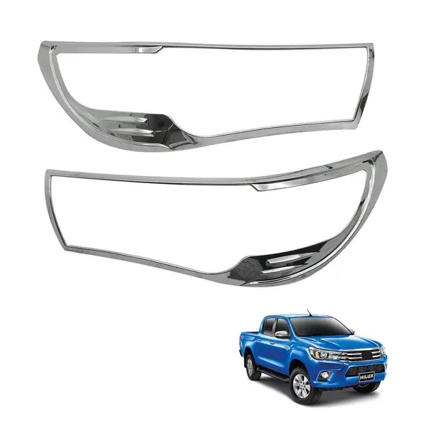 Aplique do Farol Toyota Hilux 2016+ Cromado