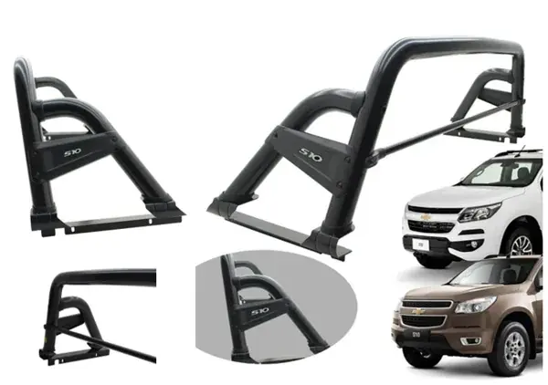 Santo Antônio Chevrolet S10 2012+ Cabine Dupla Modelo ST Preto com Grade