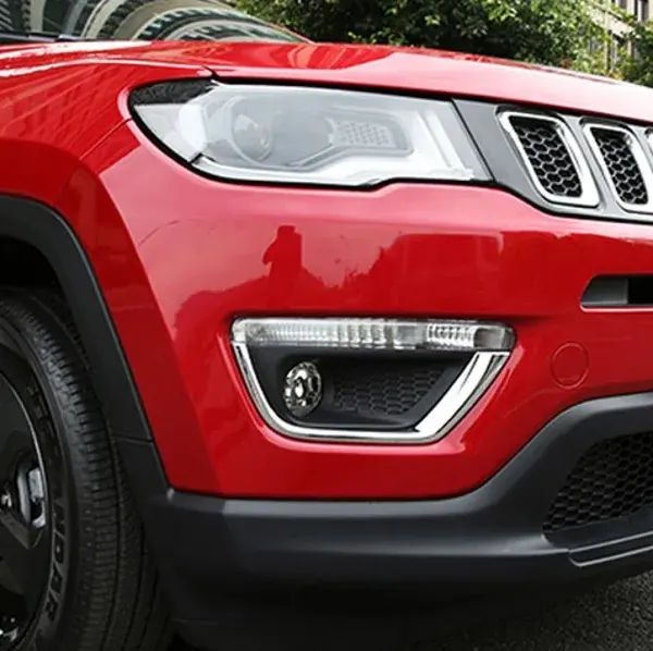 Aplique do Farol de Milha Jeep Compass Flex Filete Cromado