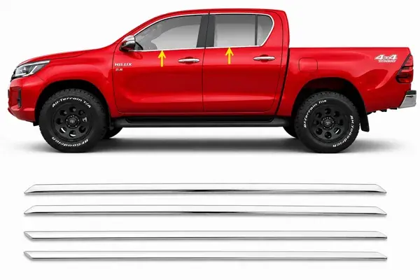Pestana Lateral Toyota Hilux 2016+ Inox